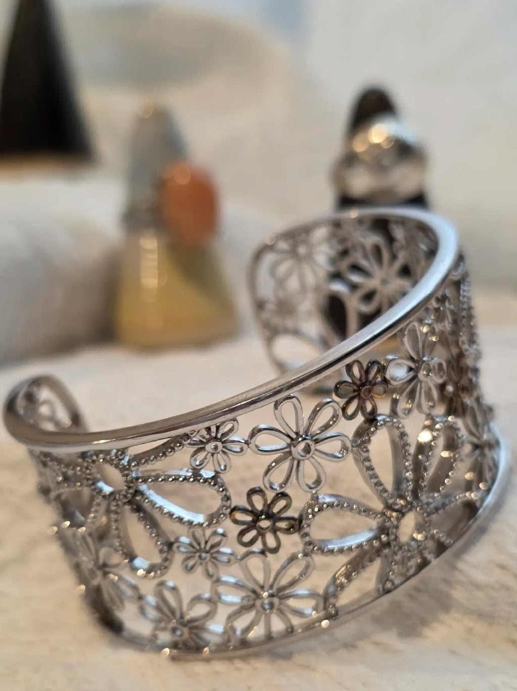 Sterling Silver and 14K cuff