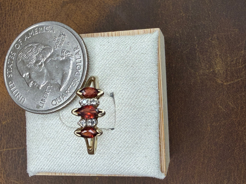 Garnet & Diamond ring