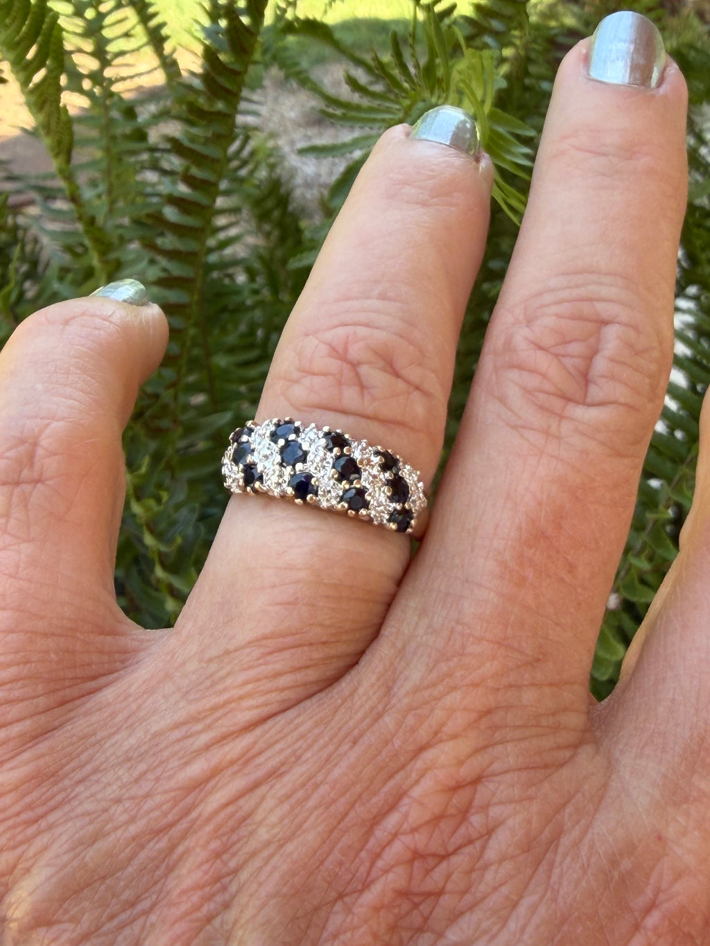 Sapphire Diamond band