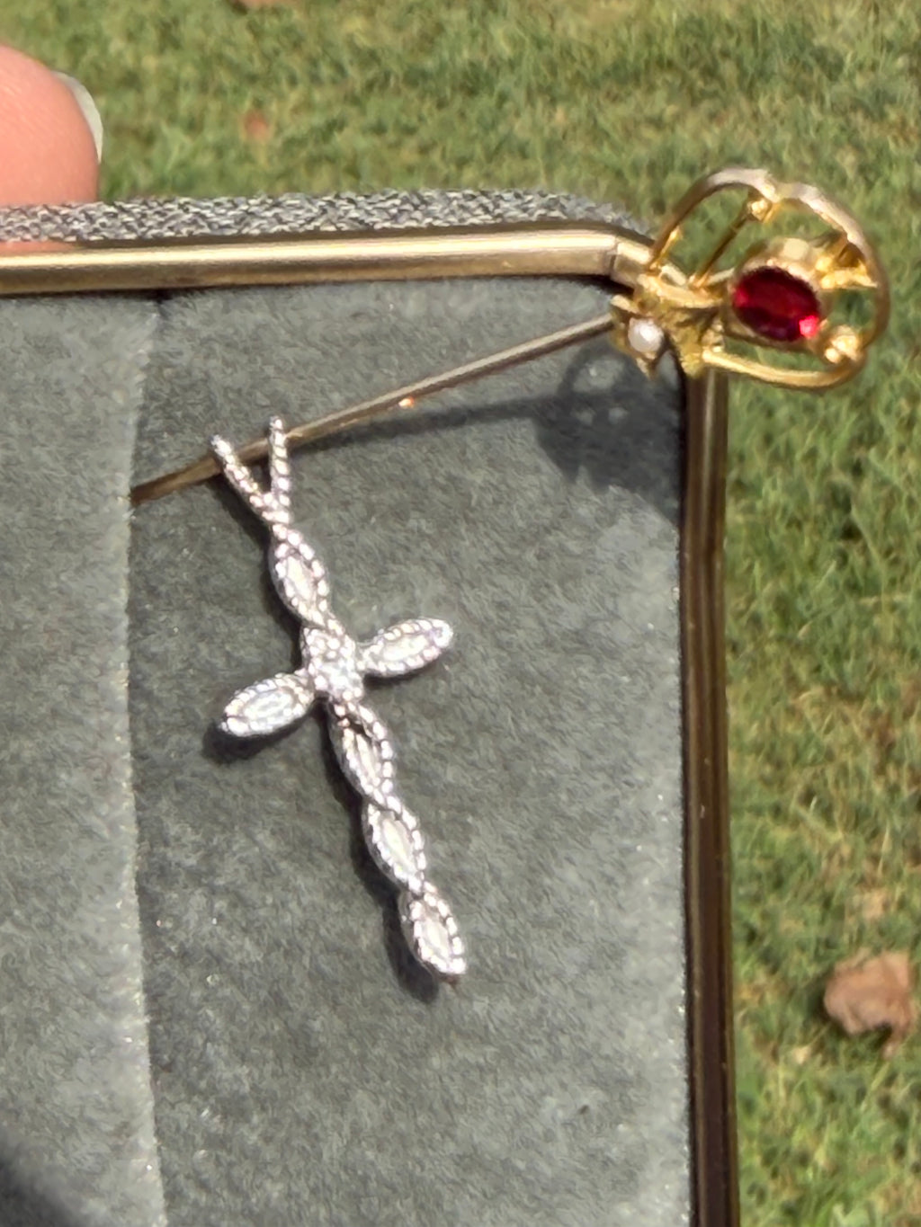 White gold cross