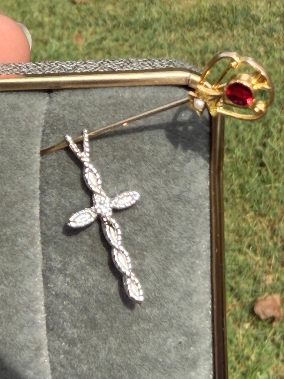 White gold cross