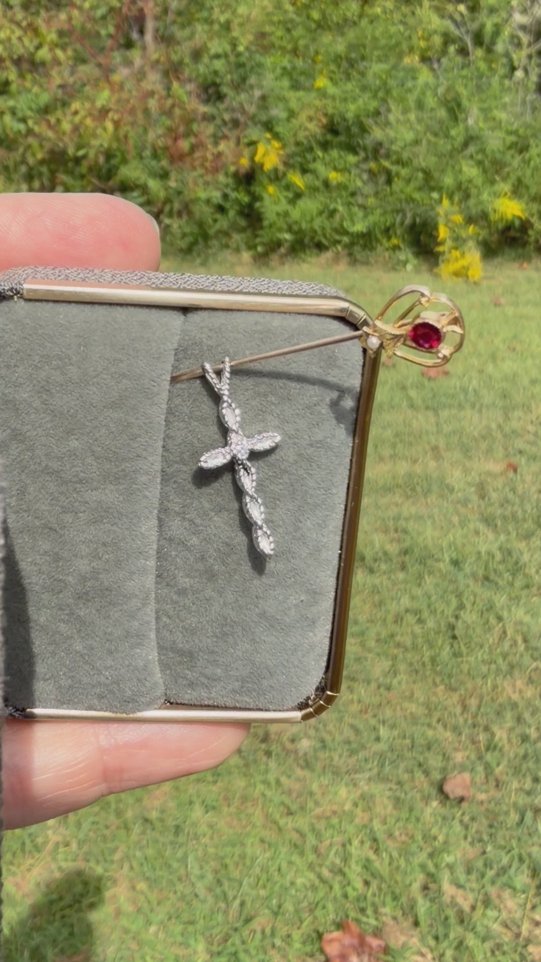 White gold cross