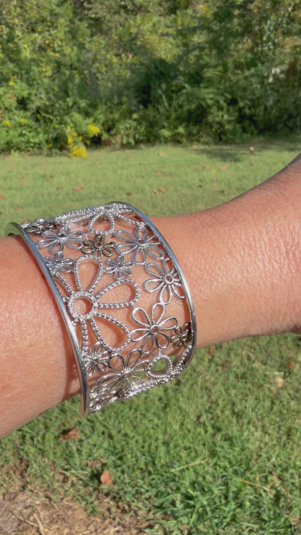 Sterling Silver and 14K cuff